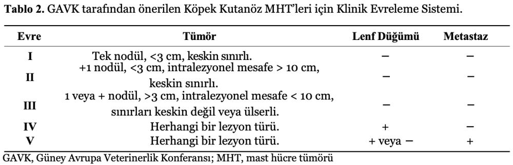 Köpeklerde Kutanöz Ve Subkutan Mast Hücre Tümörlerinin Tanı, Prognoz Ve ...